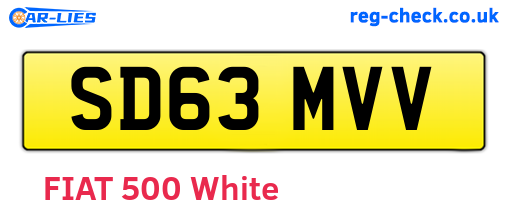 SD63MVV are the vehicle registration plates.