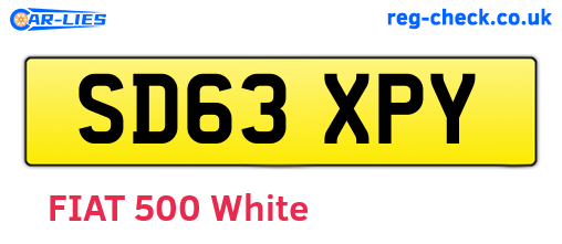 SD63XPY are the vehicle registration plates.