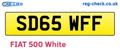 SD65WFF are the vehicle registration plates.