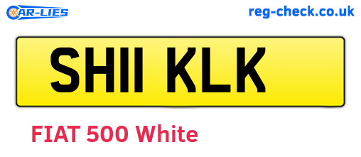 SH11KLK are the vehicle registration plates.