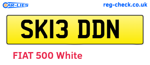 SK13DDN are the vehicle registration plates.