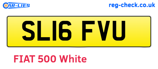 SL16FVU are the vehicle registration plates.