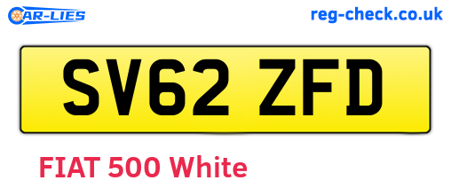 SV62ZFD are the vehicle registration plates.