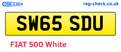 SW65SDU are the vehicle registration plates.