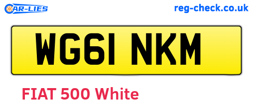 WG61NKM are the vehicle registration plates.