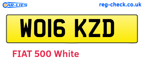 WO16KZD are the vehicle registration plates.