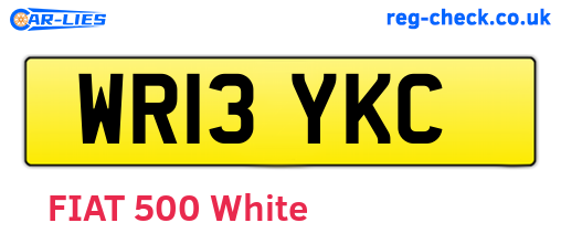 WR13YKC are the vehicle registration plates.