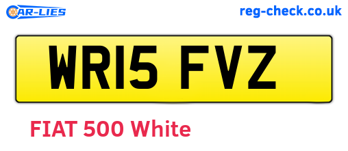 WR15FVZ are the vehicle registration plates.