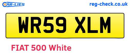 WR59XLM are the vehicle registration plates.