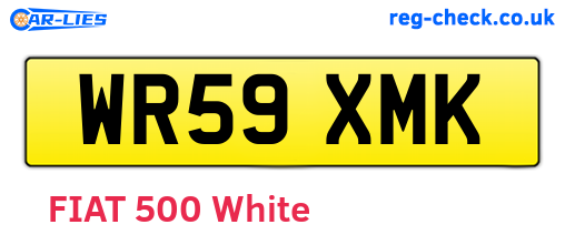 WR59XMK are the vehicle registration plates.