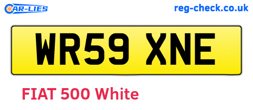 WR59XNE are the vehicle registration plates.
