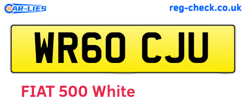 WR60CJU are the vehicle registration plates.