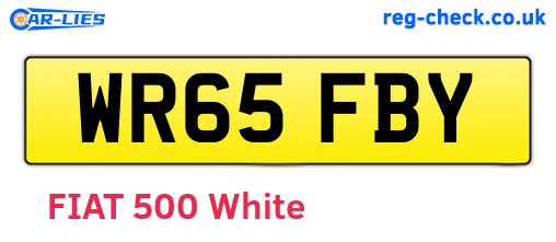 WR65FBY are the vehicle registration plates.