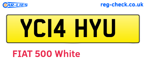 YC14HYU are the vehicle registration plates.