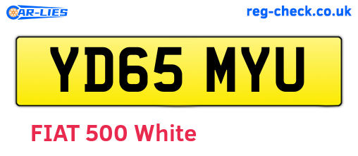 YD65MYU are the vehicle registration plates.