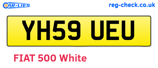 YH59UEU are the vehicle registration plates.