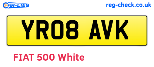 YR08AVK are the vehicle registration plates.