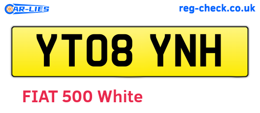 YT08YNH are the vehicle registration plates.