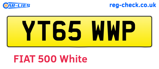 YT65WWP are the vehicle registration plates.