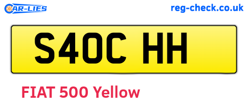 S40CHH are the vehicle registration plates.
