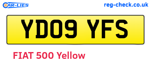 YD09YFS are the vehicle registration plates.