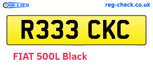 R333CKC are the vehicle registration plates.