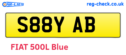 S88YAB are the vehicle registration plates.