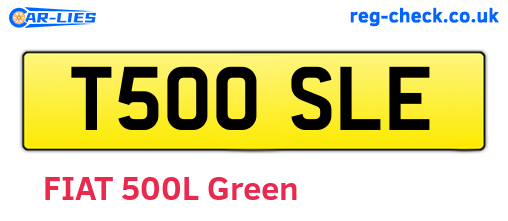 T500SLE are the vehicle registration plates.