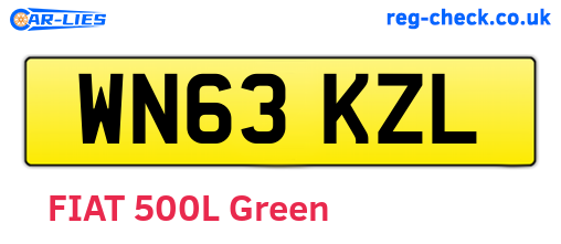 WN63KZL are the vehicle registration plates.
