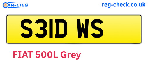 S31DWS are the vehicle registration plates.