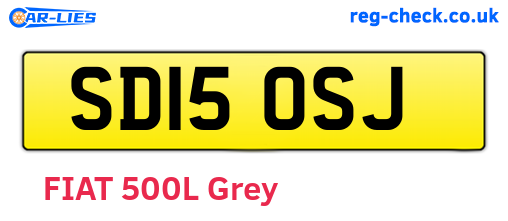SD15OSJ are the vehicle registration plates.