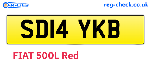 SD14YKB are the vehicle registration plates.