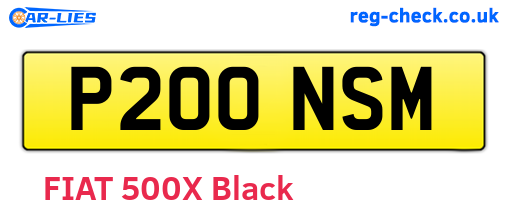 P200NSM are the vehicle registration plates.