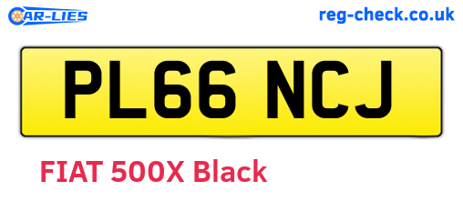 PL66NCJ are the vehicle registration plates.