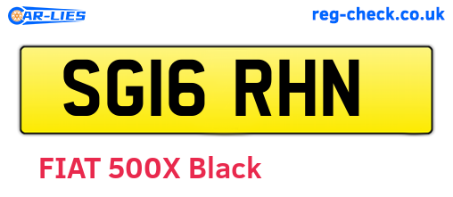 SG16RHN are the vehicle registration plates.
