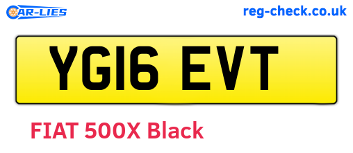 YG16EVT are the vehicle registration plates.