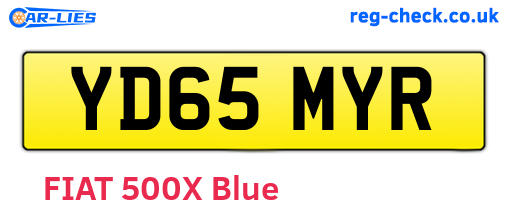 YD65MYR are the vehicle registration plates.