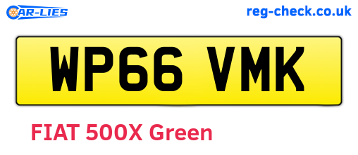 WP66VMK are the vehicle registration plates.