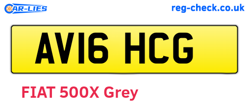 AV16HCG are the vehicle registration plates.