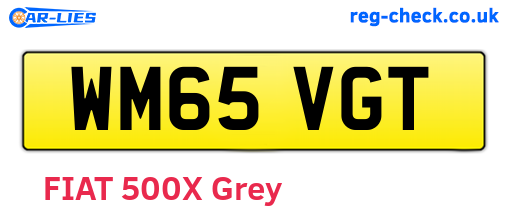 WM65VGT are the vehicle registration plates.