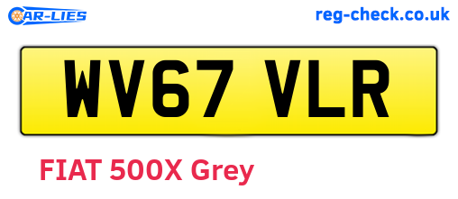 WV67VLR are the vehicle registration plates.
