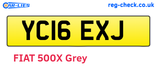 YC16EXJ are the vehicle registration plates.