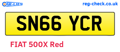 SN66YCR are the vehicle registration plates.