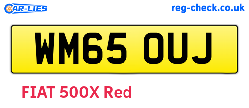WM65OUJ are the vehicle registration plates.
