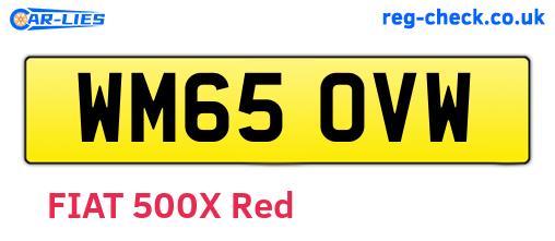 WM65OVW are the vehicle registration plates.