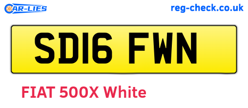 SD16FWN are the vehicle registration plates.