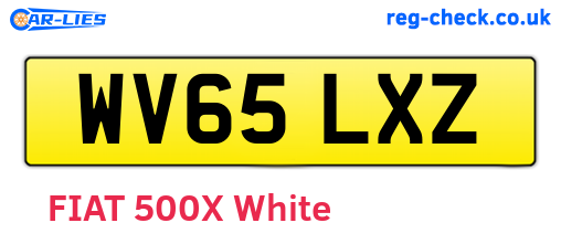 WV65LXZ are the vehicle registration plates.
