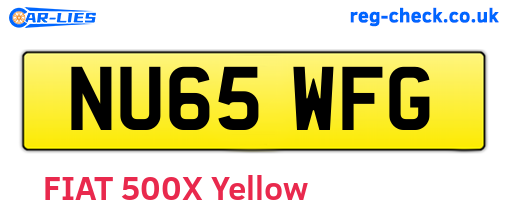 NU65WFG are the vehicle registration plates.