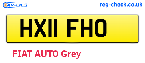HX11FHO are the vehicle registration plates.