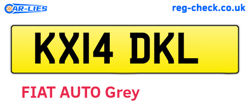 KX14DKL are the vehicle registration plates.